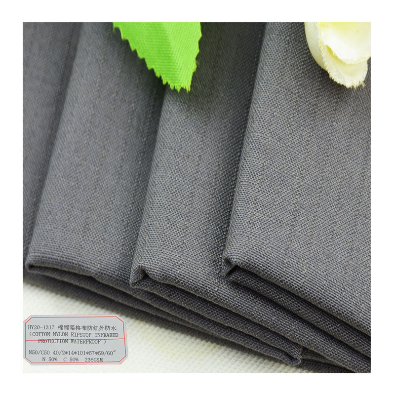 Woven cotton brocade blended N50/C50 cotton brocade dark plywood infrared waterproof uniform tooling fabric