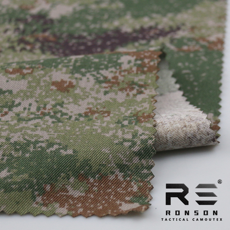 Picture of Rongsheng 16 Domestic Tiger Spot Summer Camouflage Polyester Cotton Containing Conductive Silk Anti-Infrared Cloth Garment Hats Fabric