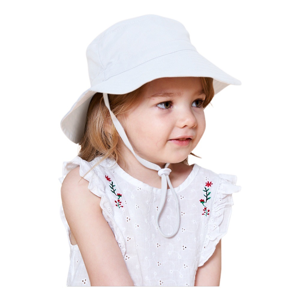 Picture of Spring and summer European and American new sun hat for boys and girls baby breathable quick-drying beach hat for children sunscreen adjustable fisherman hat