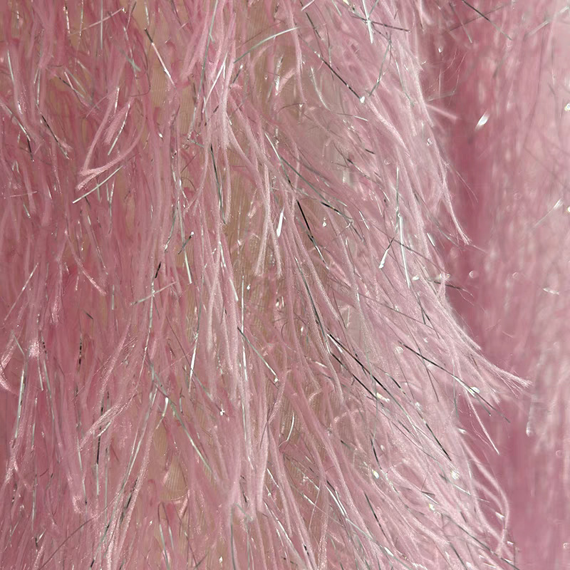 Golden Rule Tassel Feather Yarn Transparent Yarn Stage Performance Clothing Fabric Background Shooting Designer Fabric