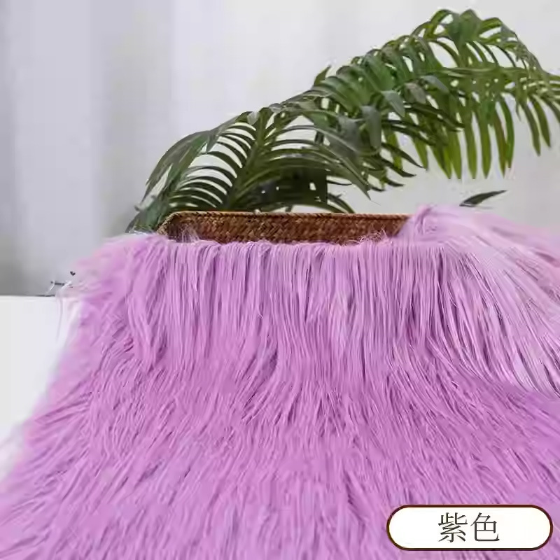 Picture of Falling Wool Plush Fabric 9cm Beast Dress Beast Hair Long Hair Roll Bundle Fried Hair Long Hair Hand-made Cotton Doll DIY