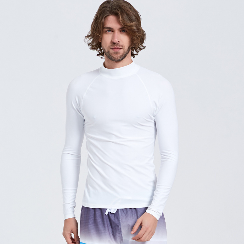 Picture of Sharbat men's long-sleeved diving suit sun protection swimsuit quick-drying jellyfish suit top snorkeling slim diving swimsuit