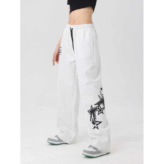 Picture of New American Sports Pants Women's 2023 Drawstring Printed Casual Pants Jazz Dance Hot Girl Sweatpants Fashion Brand