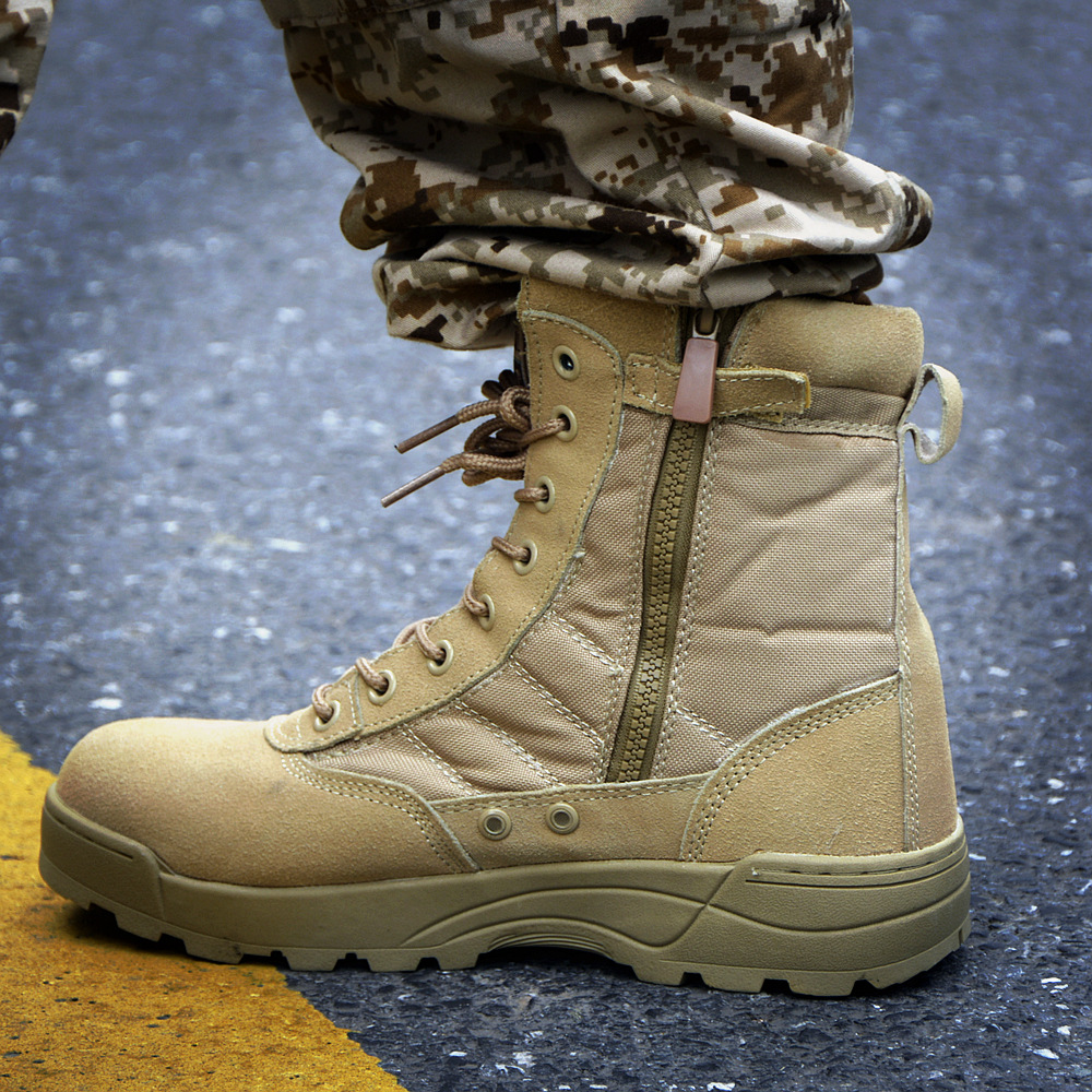 Picture of Cross-border source outdoor desert boots high-top tactical boots military fan training boots men's military training shoes combat boots