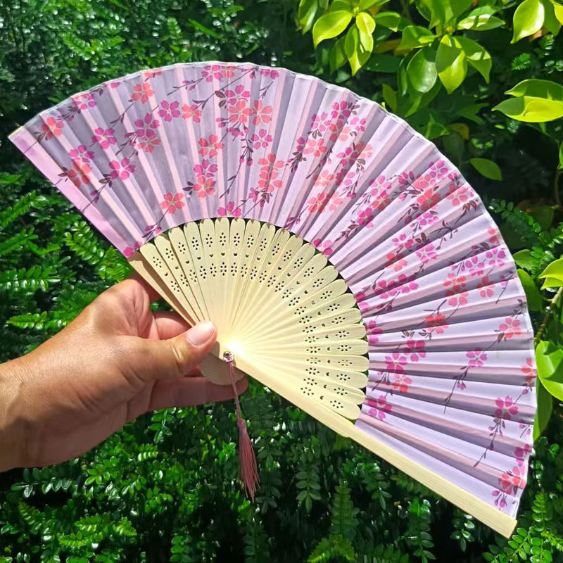 Picture of Folding Fan Bamboo Ancient Fan Student Girl Chinese Style Small Fan Scenic Spot Export Wholesale Retail Gift Decorative Fan