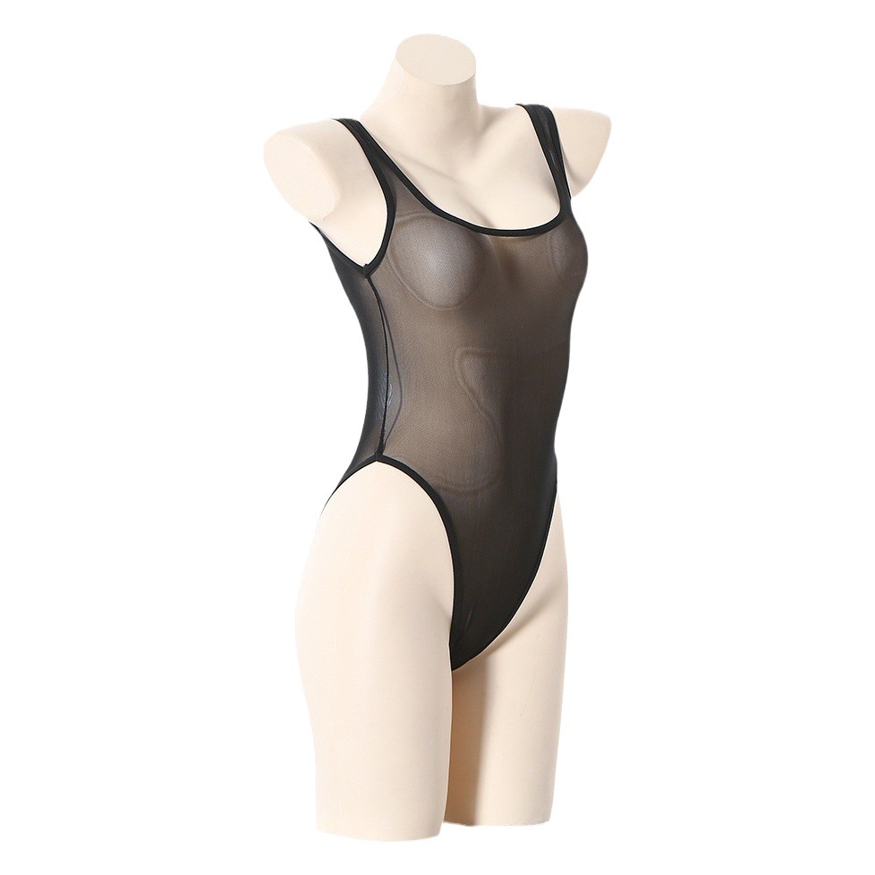 Sexy lingerie sexy perspective suspender jumpsuit tights mesh sexy lingerie set