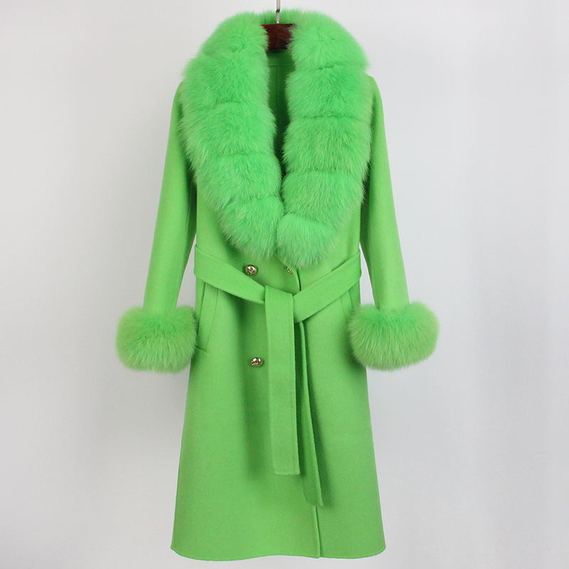 Picture of Cashmere Wool Coat Coat Autumn and Winter Coat Women's High-end Double-sided Wool Coat Women's Fox Wool Collar