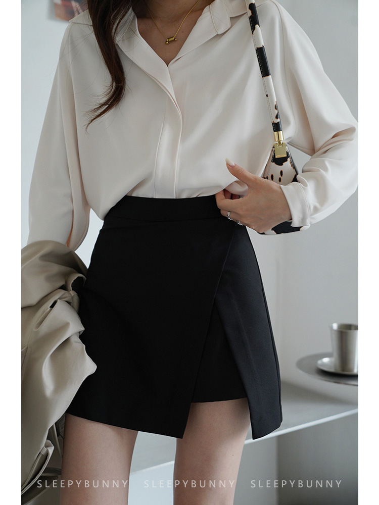 Irregular Skirt Women's 2024 Spring and Summer New Style Small High Waist Split Summer Skirt Hip Skirt A- line Skirt