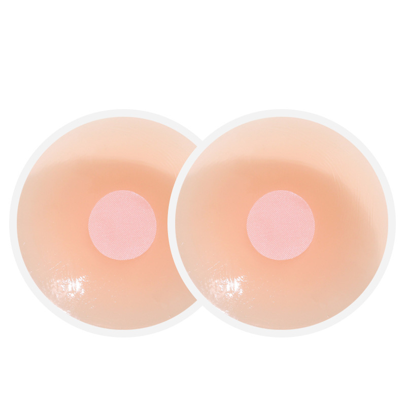 Picture of Bones Solid Silicone Breast Sticker Invisible and Traceless Ultra-thin Anti-walking Light Sticker Transparent Round Pull-up Breast Sticker for Small Chest