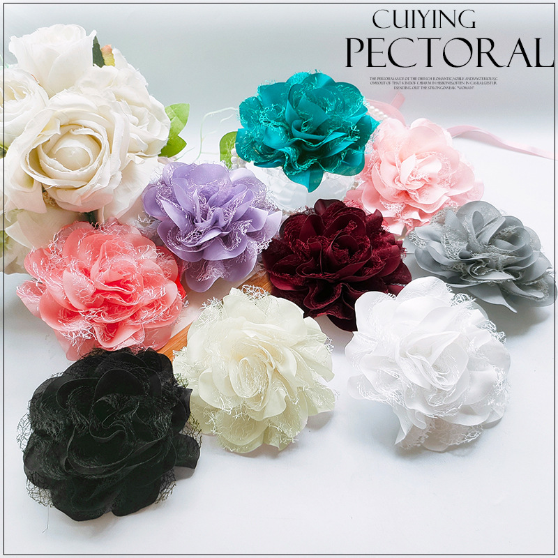 Picture of cuiying cuiying New Clothing Matching Jewelry Cross-section Lace Flower Hairpin All-match Shawl Chest H005