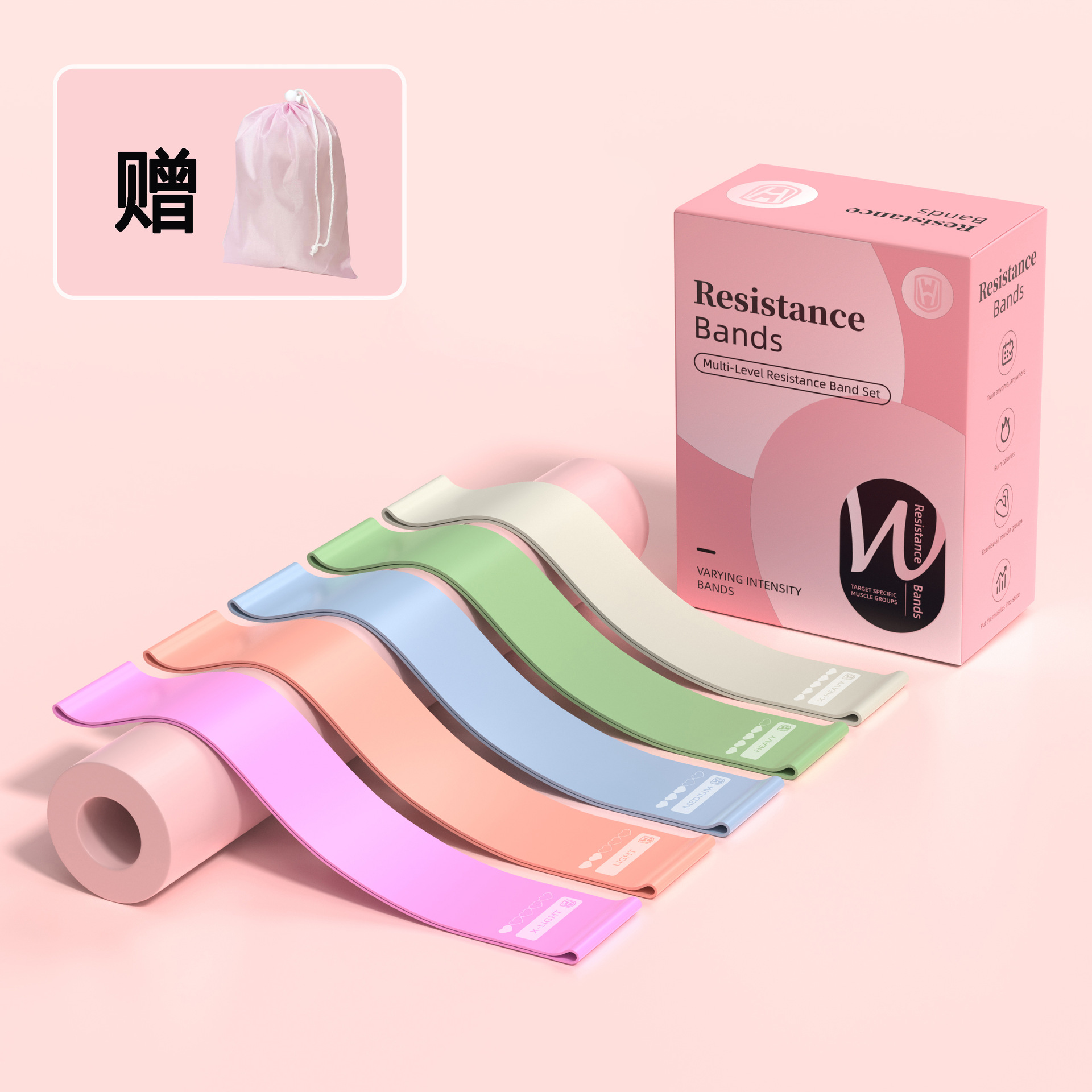 Picture of Yoga Elastic Fitness Artifact Tension Resistance Exercise Training Stretching Back Shoulders Stretching Beautiful Back Beautiful Hip Home