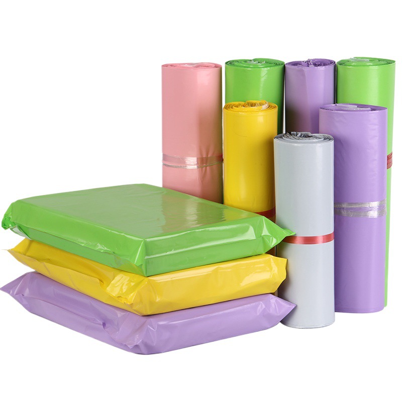 White Thickeneded Express Bag New Material Colorful Self-Adhesive Waterproof Logistics Packaging Large E-Commerce Packaging Bag Wholesale
