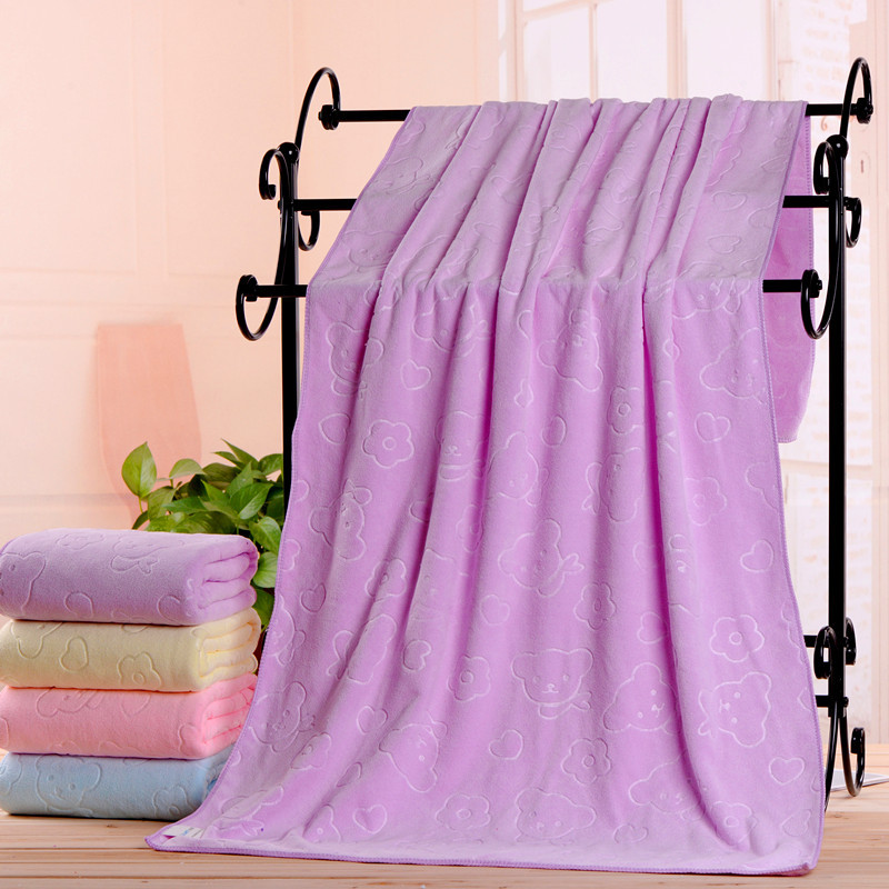 Picture of Factory Custom Microfiber Embossed Three-piece Bath Towel Quick-drying Towel Absorbent Soft Thickened Bath Towel Recommended by Shopkeeper