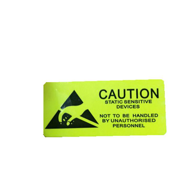 Picture of Warning Label Anti-Static English Letters 55X25Mm Tear-Resistant High Temperature Resistant Waterproof