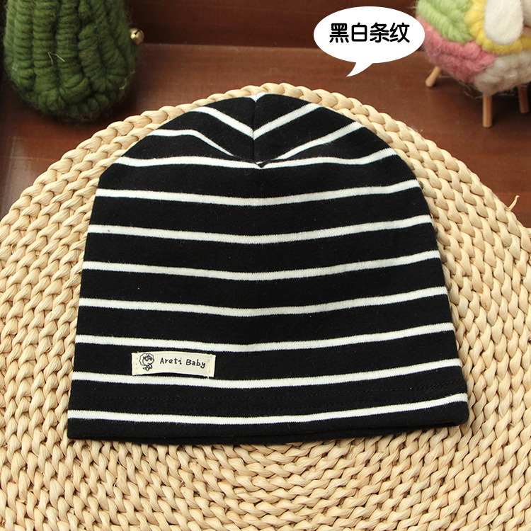Picture of Single-layer thin spring and autumn children's cotton knitted hat baby hat newborn infant solid color cap