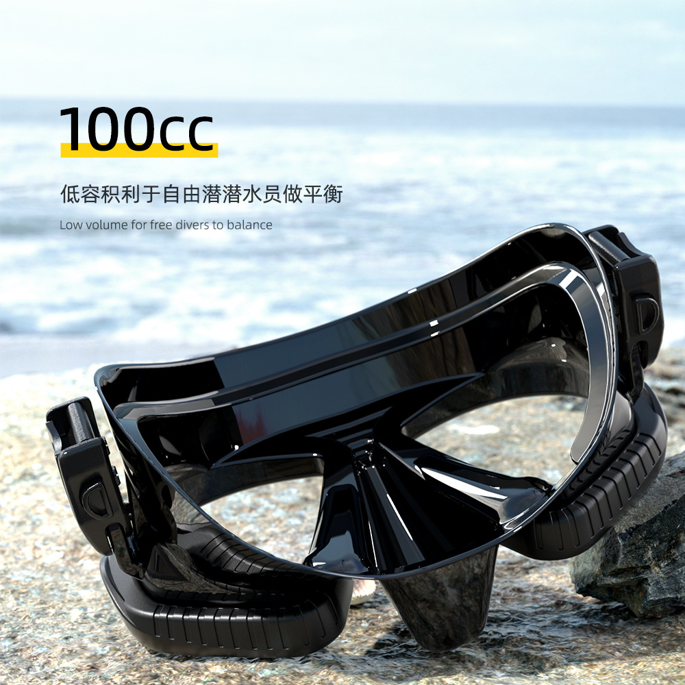 Picture of Free diving glasses myopia lens diving mirror camera bracket silicone snorkeling mirror snorkeling equipment
