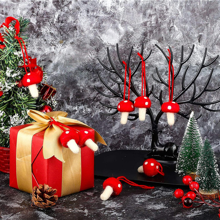 Wholesale Mushroom Decoration Christmas Mushroom Hanging Felt Mushroom Christmas Decoration Christmas Hanging Poke Mushroom