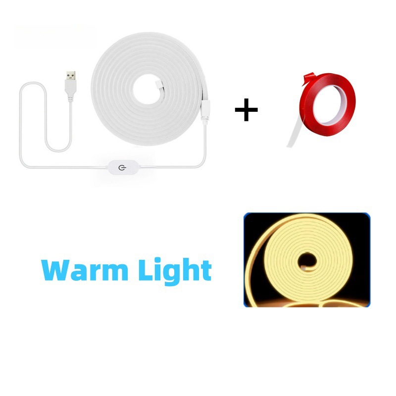 Picture of 5V Low Voltage Super Bright USB Touch Neon Light with Flexible Waterproof Led Mirror Light Strip Decorative Atmosphere Light Light Strip