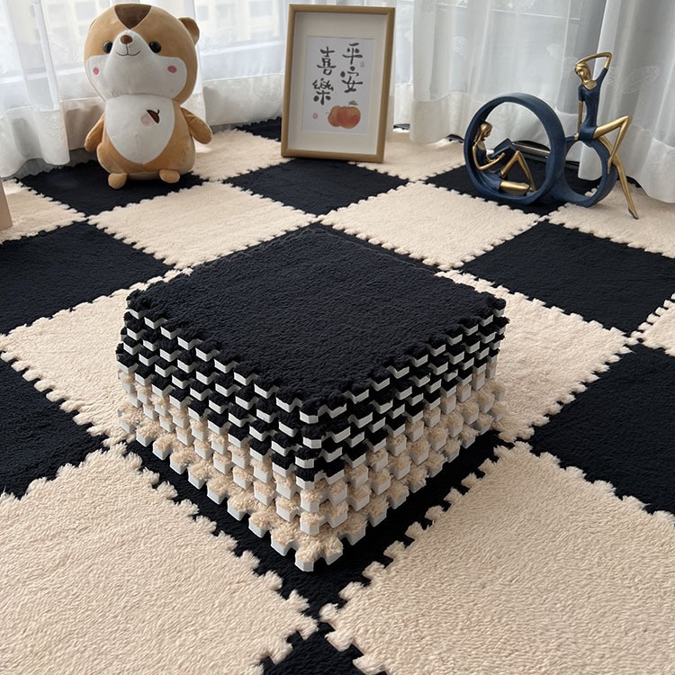 Carpet Bedroom Living Room Dirt-resistant Easy-to-take-care Bedside Carpet Square Carpet Thick Sleepable Floor Mat Foam