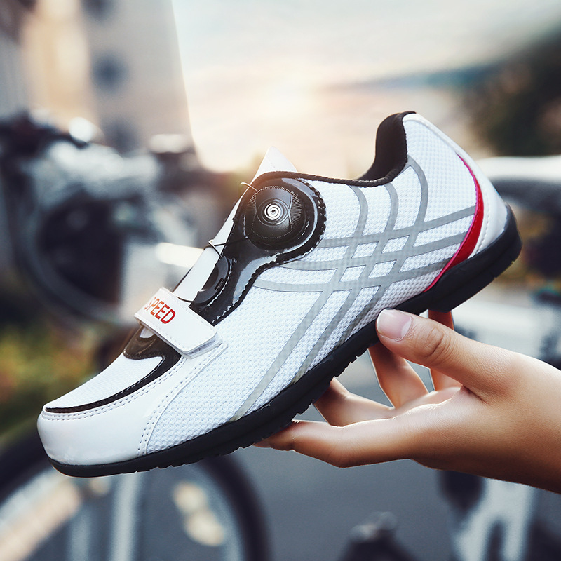 In Stock Road Bike bicycle lockless cycling shoes women's breathable mountain bike non-lock shoes men's dynamic cycling shoes hard sole