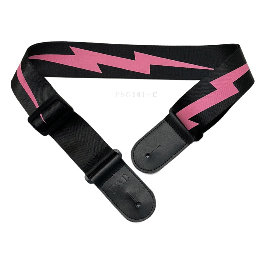P & P Guitar Strap High-end Electric Guitar Strap Leather Folk Guitar Strap Lightning Musical Strap Wholesale
