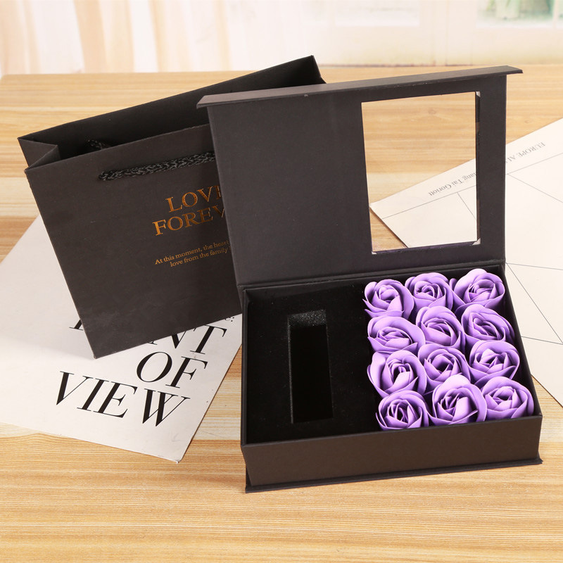 Picture of Flip-Top Soap Eternal Rose Lipstick Gift Box Creative Teacher's Day Gift Rectangular Ready-Made Packaging