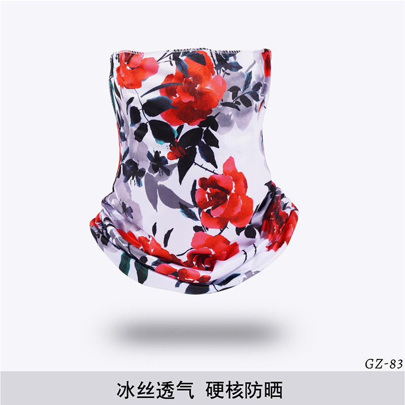 Picture of Outdoor ice silk mask changeable ear scarf men's and women's bicycle riding hood collar sun protection scarf summer
