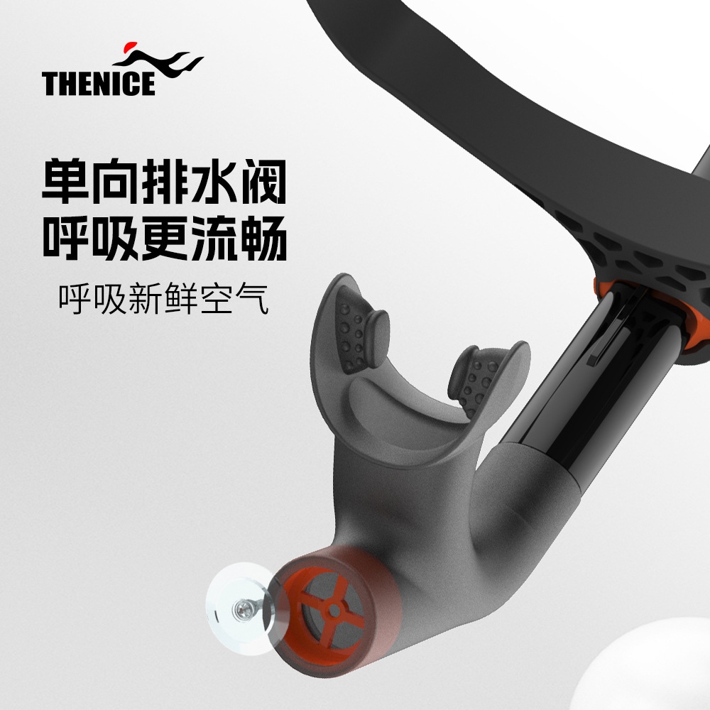 Picture of Swimming Breathing Tube Free Diving Professional Swimming Diving Training Full Wet Front Adult Children Snorkeling Equipment