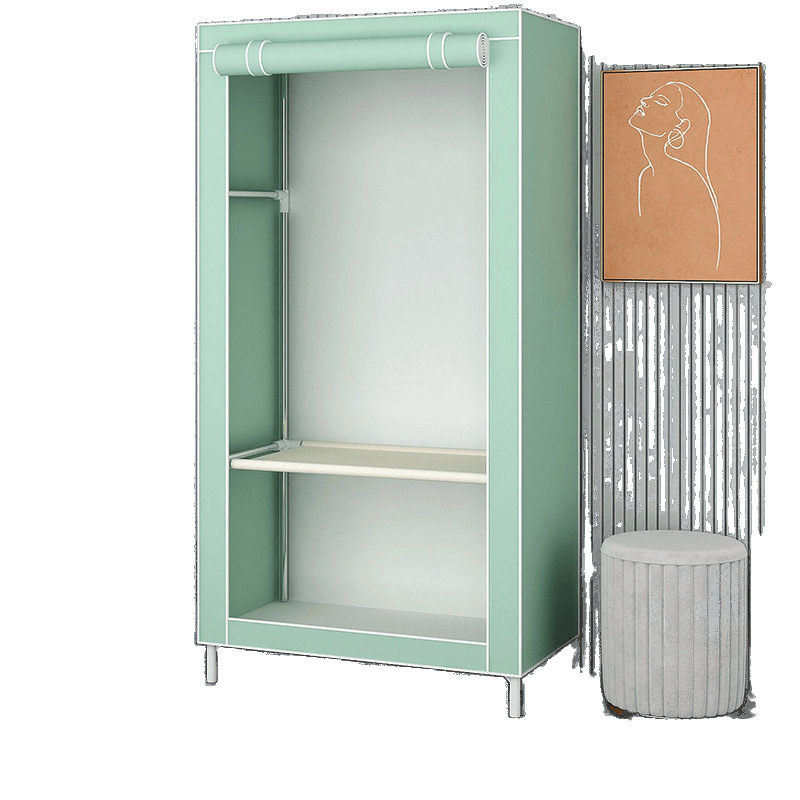 Picture of Simple wardrobe home bedroom durable thickened assembly sturdy single thickened small apartment rental small wardrobe