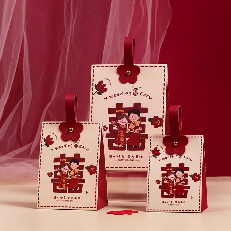 Picture of Wedding Candy Box 2025 New Popular Wedding Souvenir Candy Special Bag High-End Gift Box Empty Box