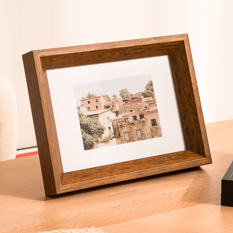 Picture of Nordic solid wood photo frame decoration creative 6-inch photo frame decoration 7-inch 8 wall-mounted picture frame wash photo into photo frame