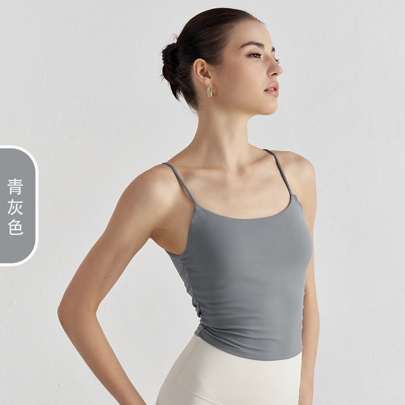 Picture of 2025 Nude Spring and Summer Camisole Sports Vest Shockproof Push-Up Yoga Sports Bra Fitness Vest Sports Underwear
