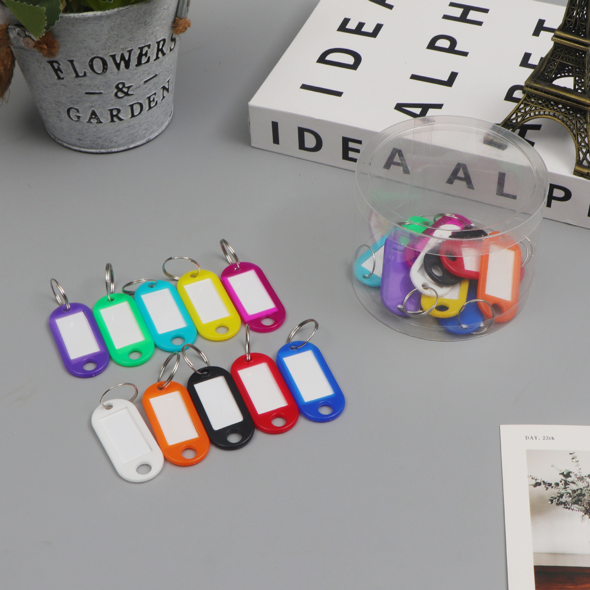 Picture of PP key card plastic number can be written pendant listing Hotel Hotel label classification card key card key chain