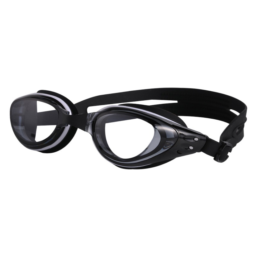 New Swimming Goggles Waterproof and Anti-Fog High-Definition Women's Myopia Swimming Cap Set Men's Adult Mid-Frame Diving Equipment Swimming Goggles