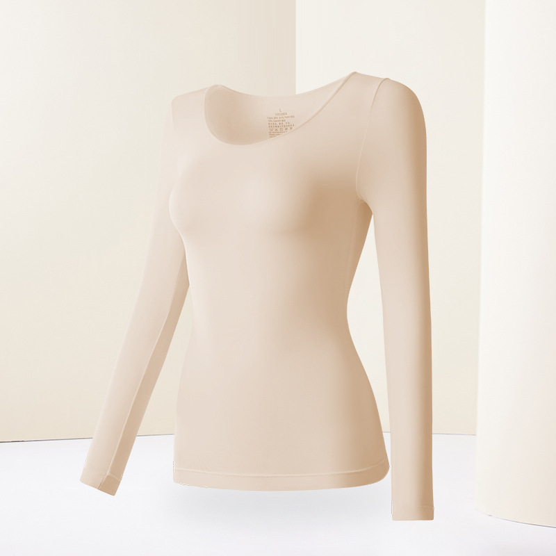Picture of Hyaluronic acid skin care clothing ultra-thin 3 seconds quick-heating thermal underwear suit Seamless Seamless bottoming shirt high elastic mask clothing