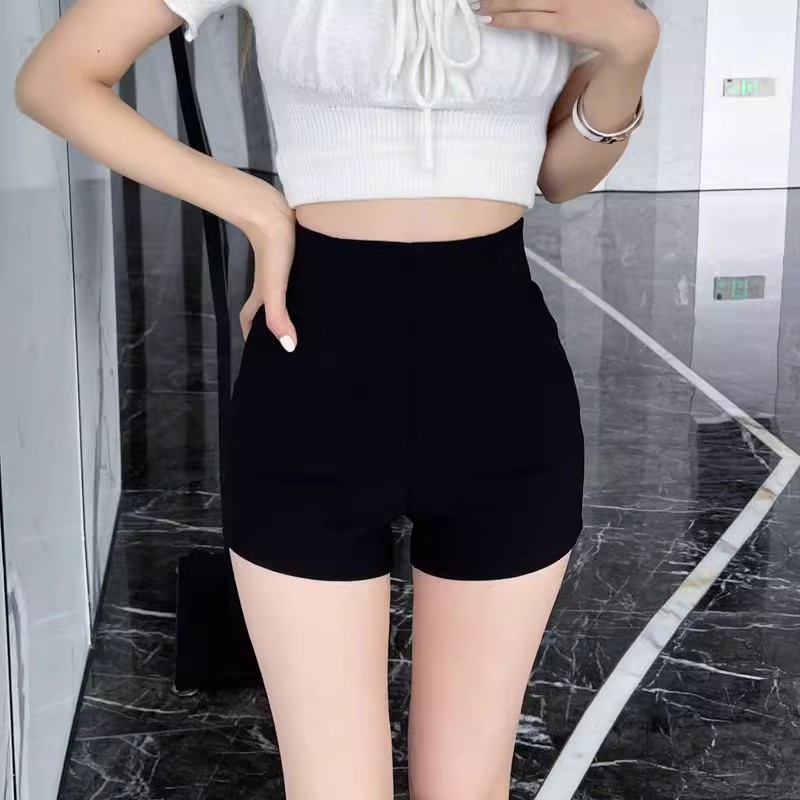 Black Sexy High Waist Suit Shorts Women's Summer 2024 Hot Girl Style Korean Style Slimming Hip Wrap Pants Hot Pants