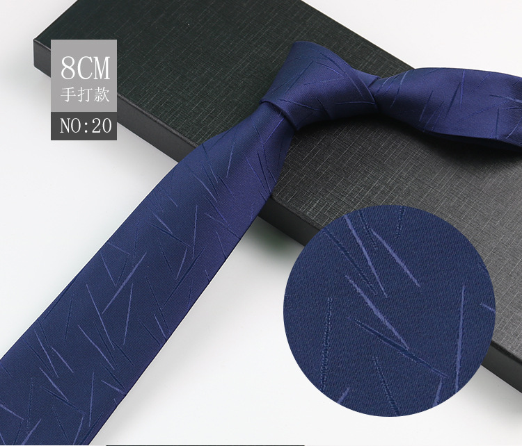 Picture of Men's Tie Business Shirt Stripesd Security Professional Formal Wear Wholesale Plus Logo Manufacturer 8cm Hand-Made