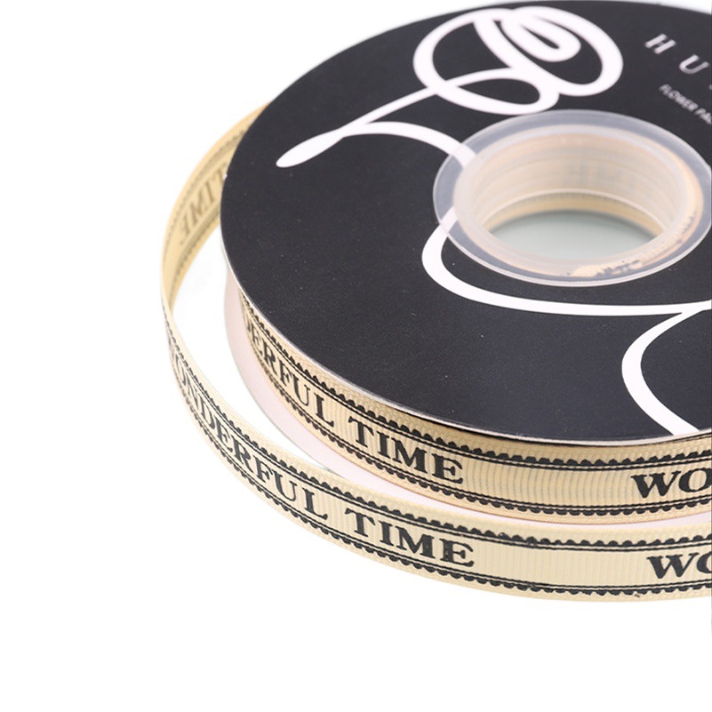 1.5cm English letter belt floral packaging thread ribbon handmade DIY material gift strap bow wholesale