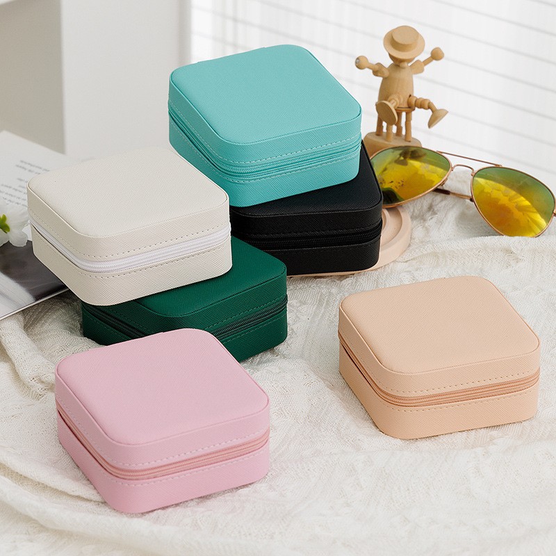 Korean Style Simple Jewelry Box Ring Earrings Small Jewelry Storage Box Travel Portable Jewelry Box in stock Wholesale