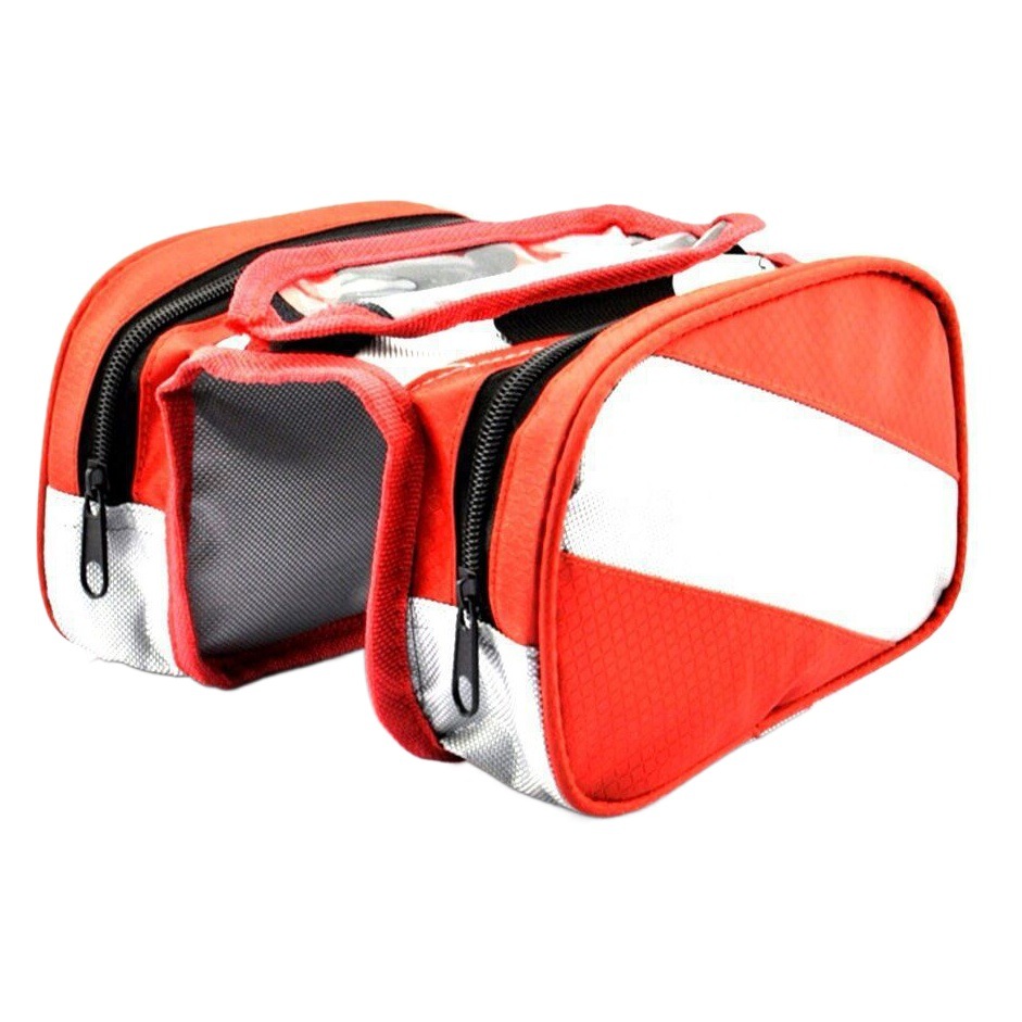 Bicycle Touch Screen Hanging Bag Saddle Bag Upper Tube Bag Tool Kit Mountain Bike Beam Bag Riding Mobile Phone Bag Quick Disassemble