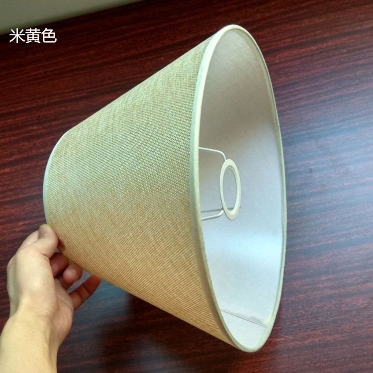 Picture of E27 Lampshade Accessories Linen Lampshade Table Lamp Wall Lampshade DIY Bedroom Bedside Hotel Hotel Floor Lampshade