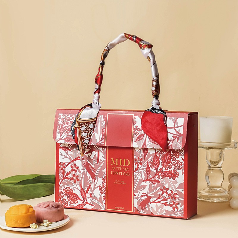 New Gift Box 6-grain 4-grain Mid-Autumn Moon Cake Egg Yolk Crisp Snow Mei Niang Biscuit Box 5 Set in