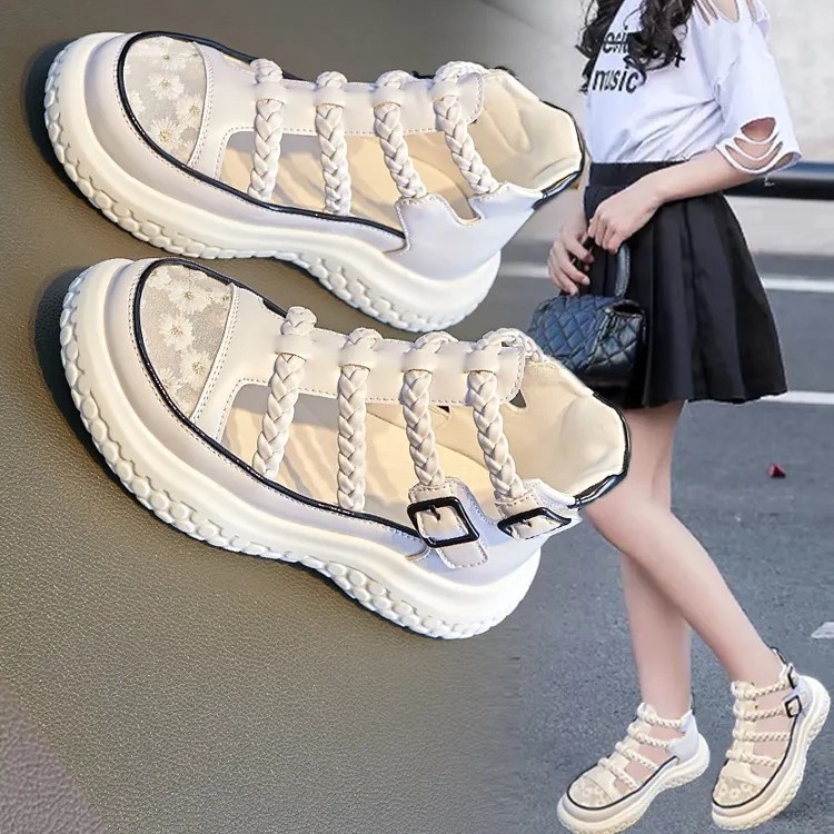 Girls' Sandals Summer 2025 New Hot Style Children's Girls Sports Princess Western Style Internet Popular Roman Shoes for Middle and Big Children