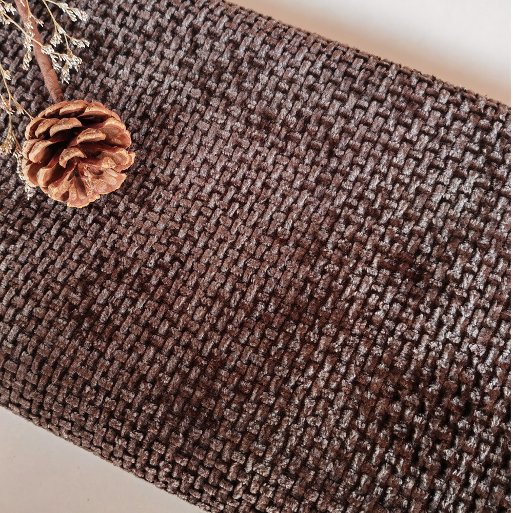 Picture of F508 in stock Straight Supply Oblique Fishing Net Pattern Chenille Sofa Cotton Linen Fabric Sofa Cover Pillow Cushion Linen Fabric