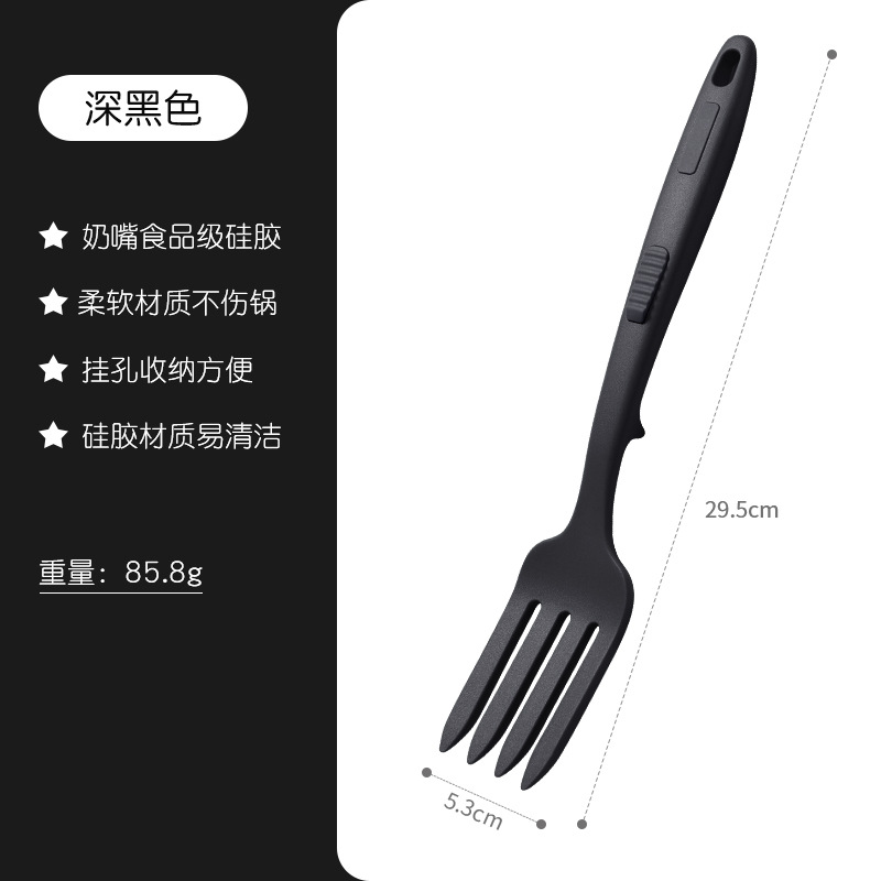 Picture of Amazon Creative Household Multi-function Silicone Cuisine Fork Large Cross-border Spaghetti Fork Fried Noodles Fork