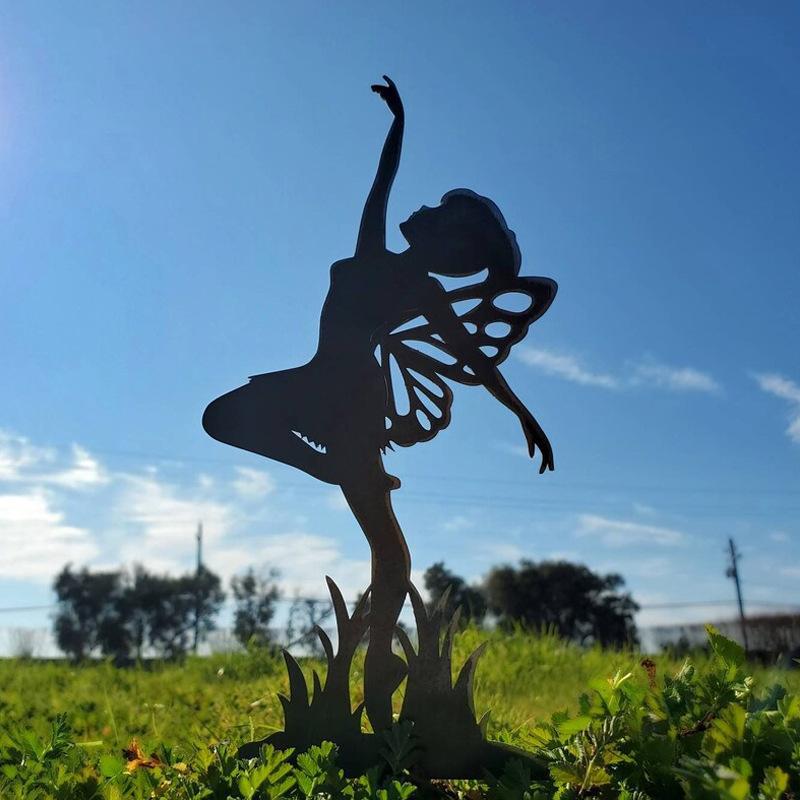Picture of Cross-border new elf pendant decoration flower fairy garden sculpture fairy garden metal iron crafts