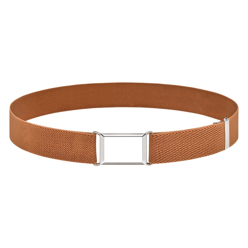 Fashion trend children's belt boys and girls elastic band monochrome pants belt adjustable length spot