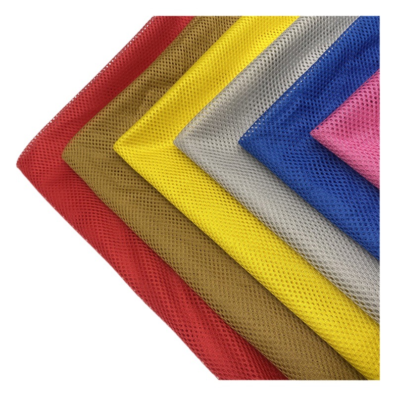 Spot C003 mesh cloth three empty one mesh 50D round hole mesh school uniform Inner Sportswear lining polyester