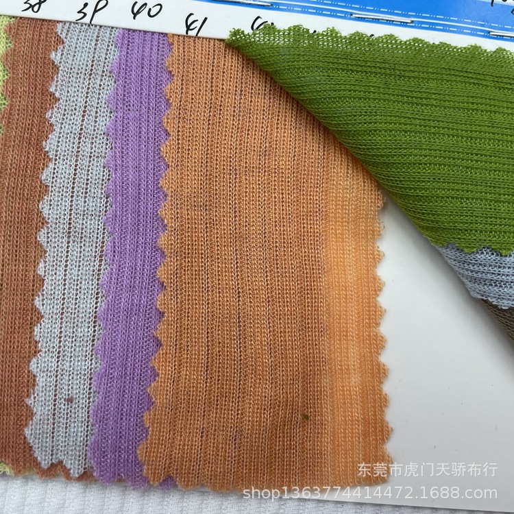 Spot supply of knitted TR fine Jane fabric 100g thin knitted rib knit sweater casual women's fabric