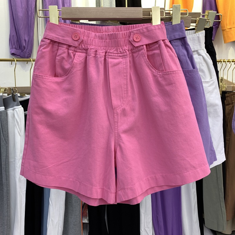 Picture of Denim Wide-Leg Shorts for Women 2025 Summer Hong Kong Style Daddy Students Outer Wear Five-Quarter Pants Loose Cotton Wide-Leg Pants